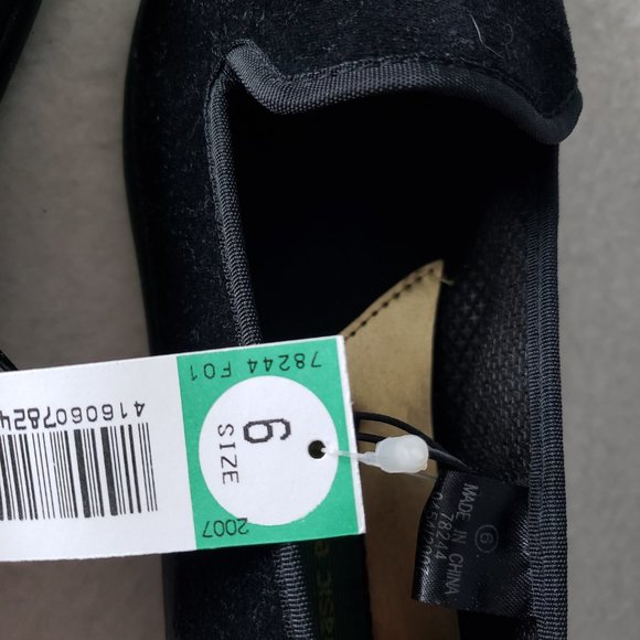 Basic Editions Vintage Embroidered Christmas Wreath Velvet Flat Shoes - Picture 5 of 5